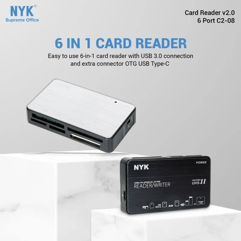 Card Reader NYK 6 SLOT V2.0 C2-08 NYK Card Reader 6 Slot