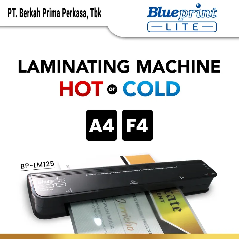 MESIN LAMINATING HOT & COLD UKURAN A4 F4 BLUEPRINT LM125