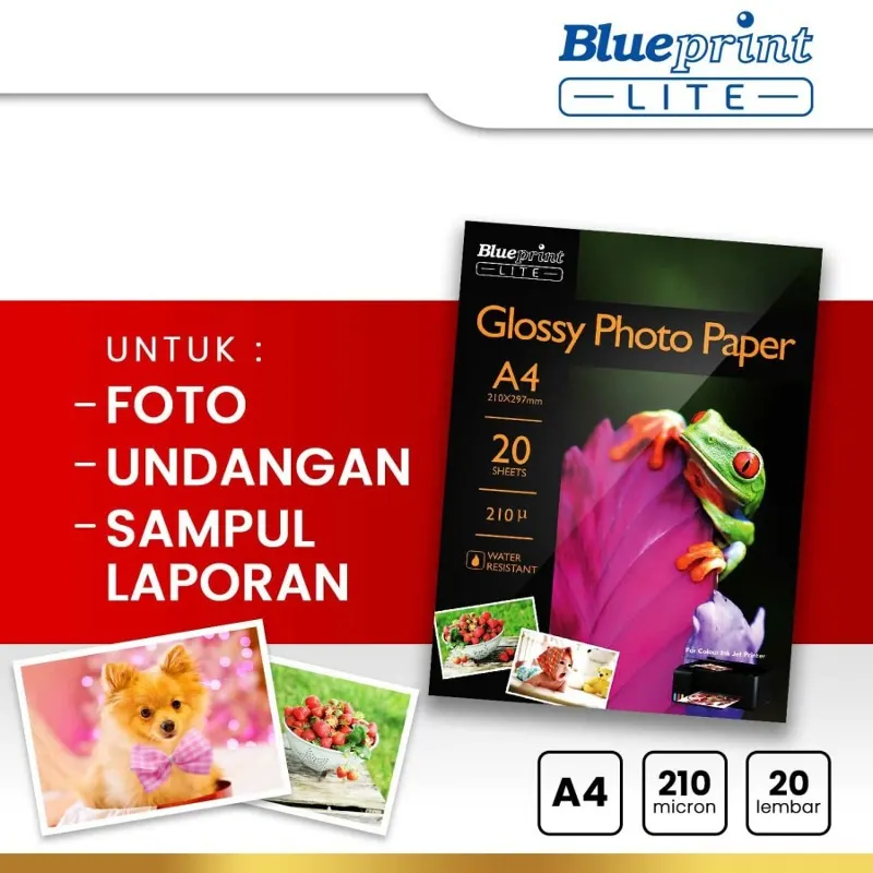 PAPER BLUEPRINT 210 / 230 GLOSSY LITE A4 POLOS DAN PROFESIONAL