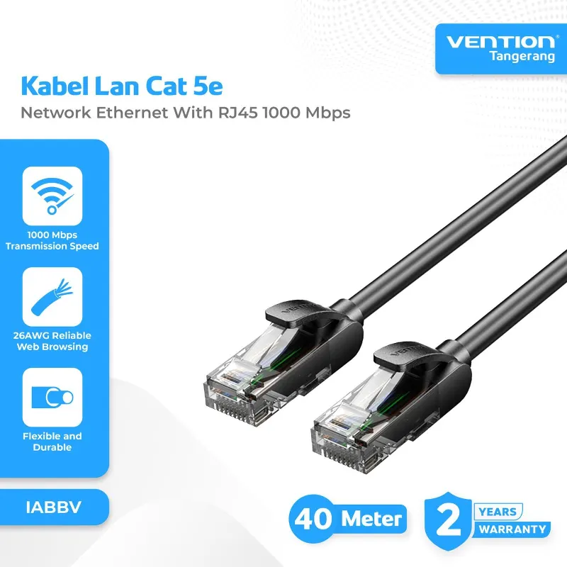Vention Kabel Lan Cat5e UTP Network Ethernet With RJ45 1000 Mbps LAN Cable 1.5 / 3 Meter - IABB